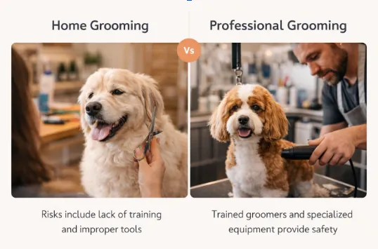 Home grooming versus professional grooming comparison